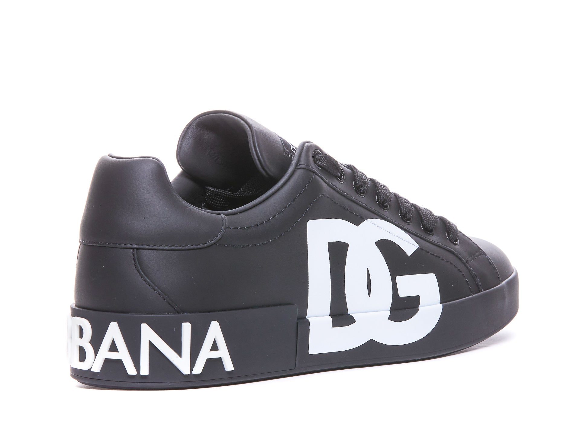 Dolce & Gabbana Sneakers Black Leather/ Rubber Sole