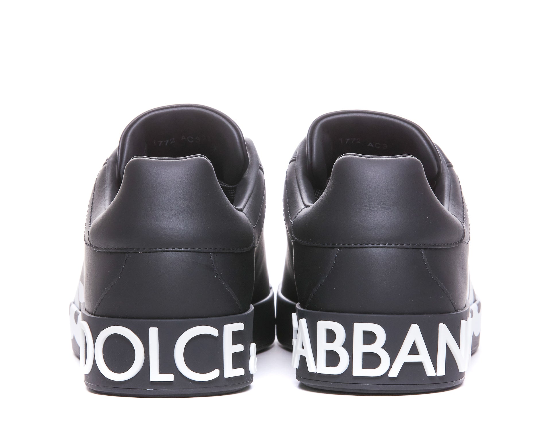 Dolce & Gabbana Sneakers Black Leather/ Rubber Sole