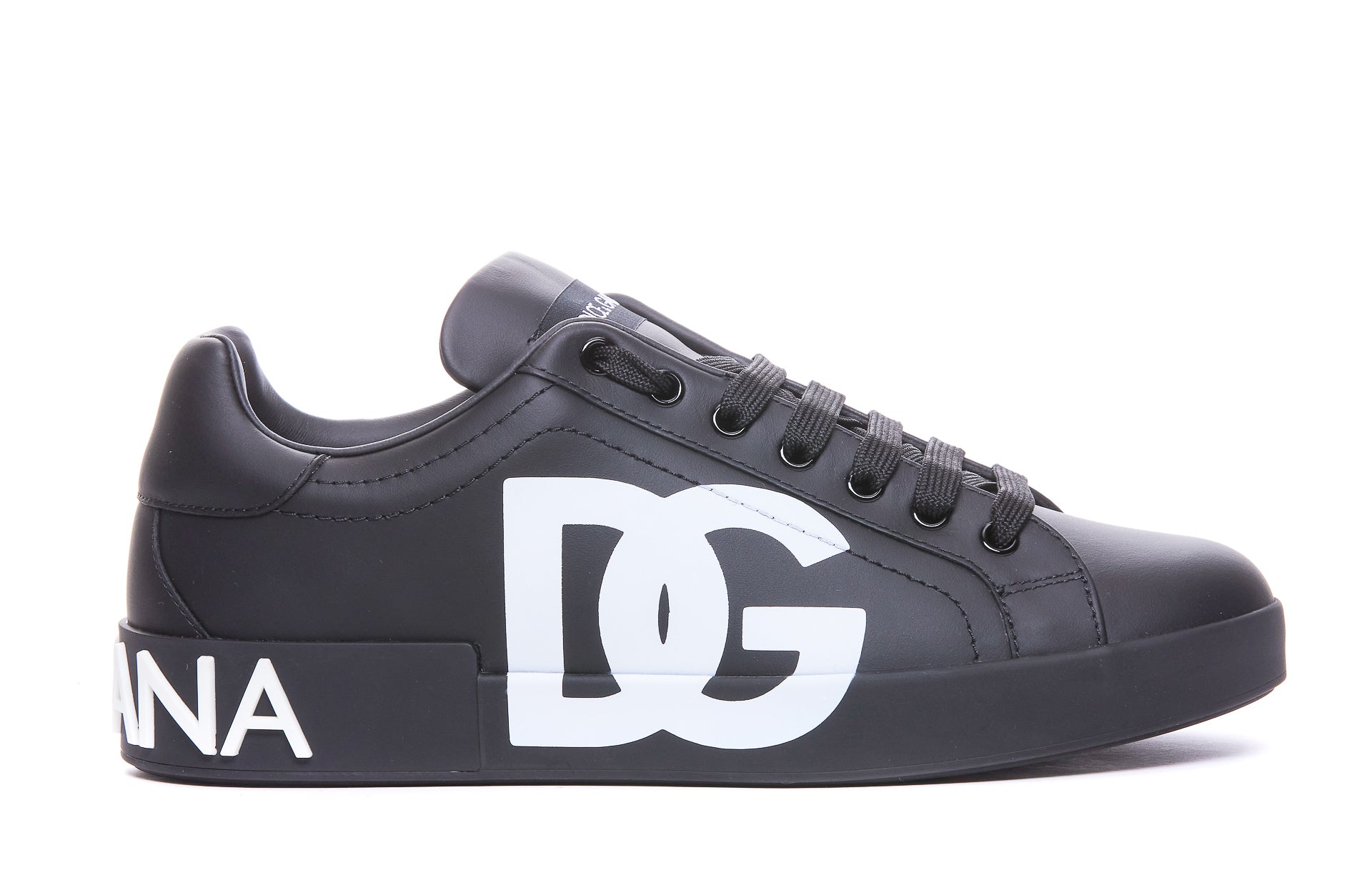 Dolce & Gabbana Sneakers Black Leather/ Rubber Sole