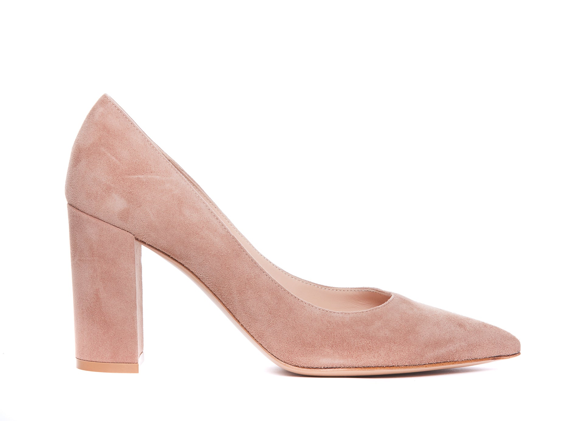 Gianvito Rossi With Heel Pink Suede Leather/leather Sole