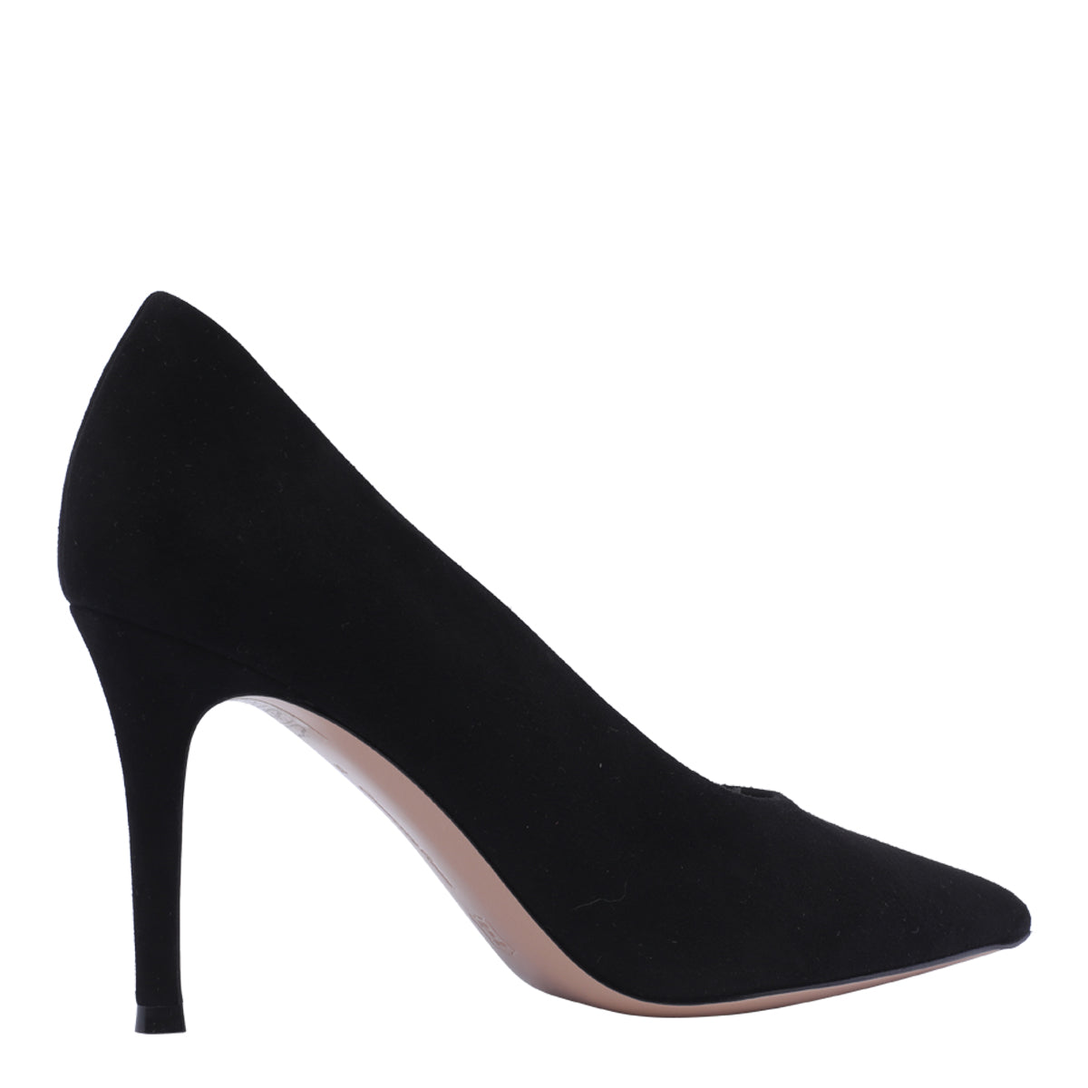 Gianvito Rossi With Heel Black Suede Leather/leather Sole