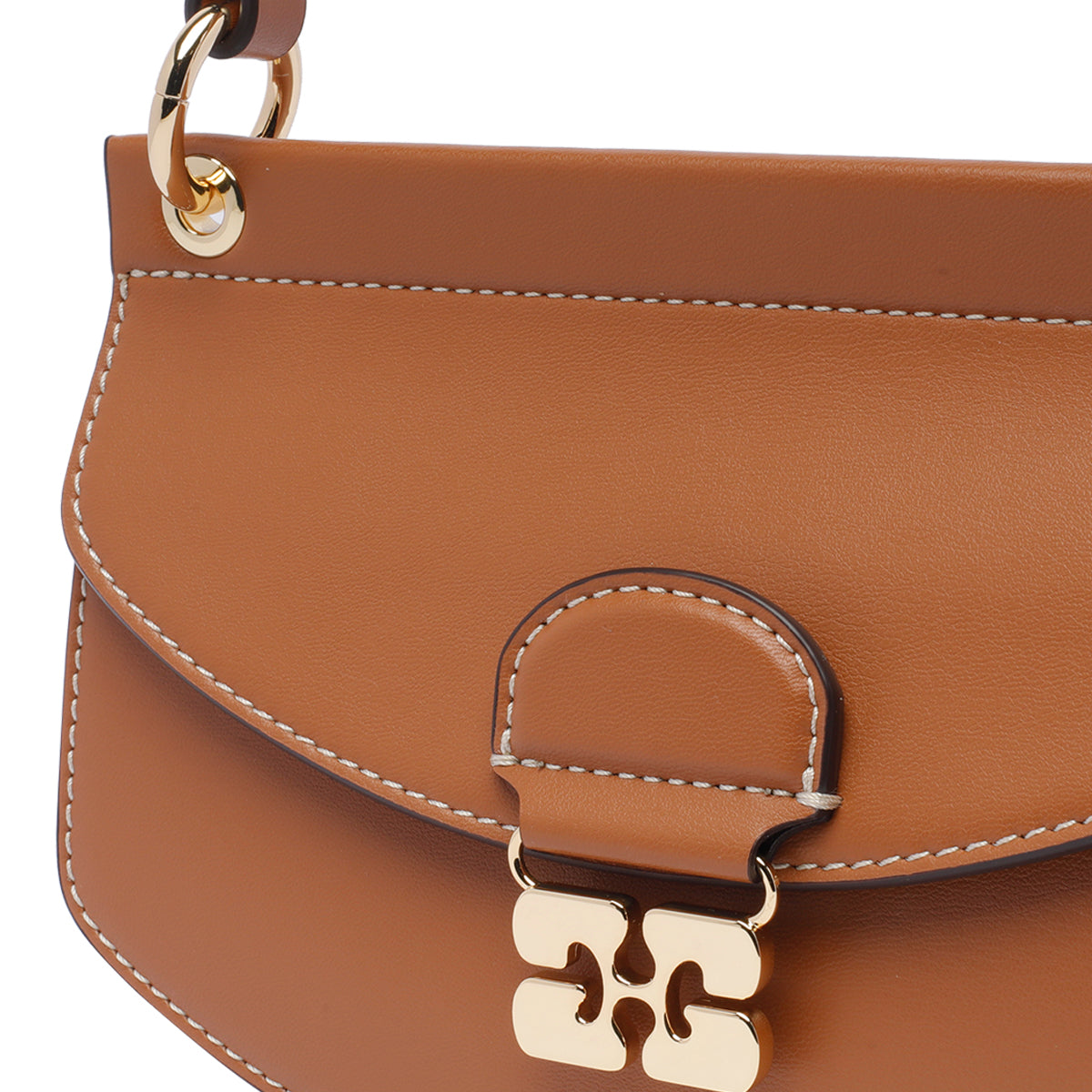Ganni Bags Brown Calf Leather