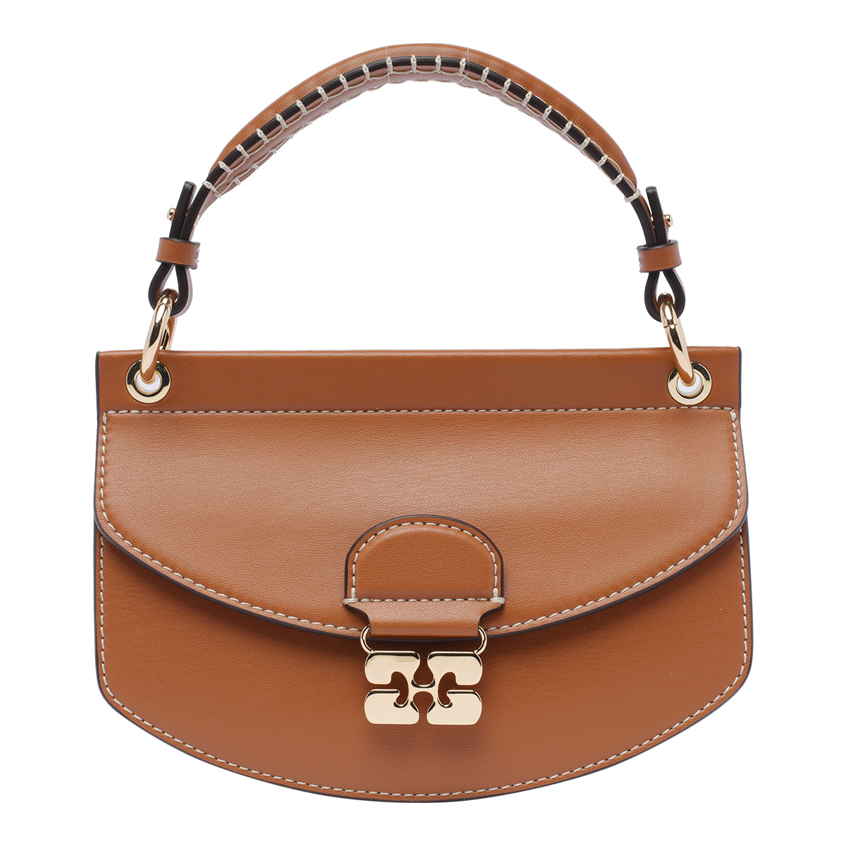 Ganni Bags Brown Calf Leather