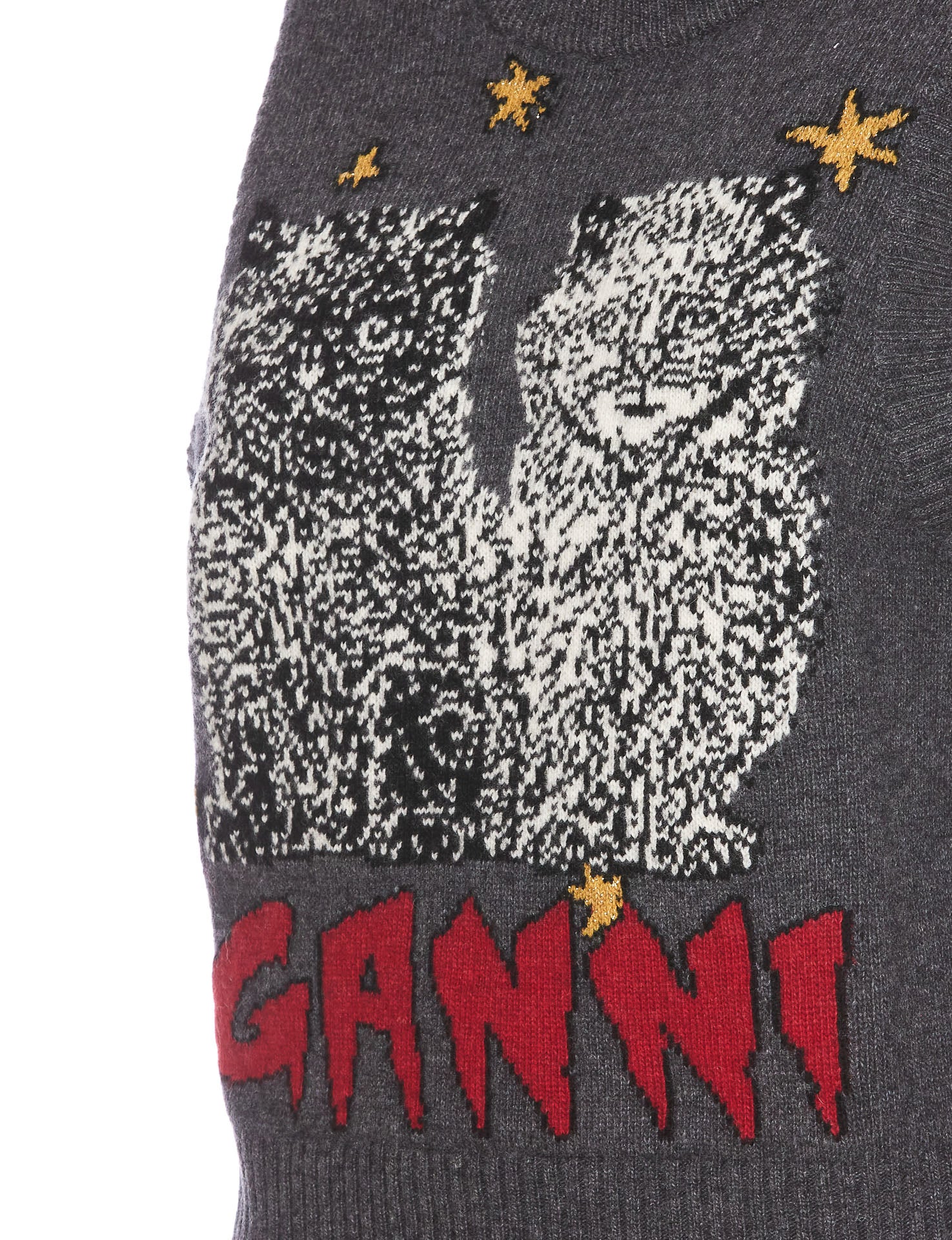 Ganni Jackets Grey Wool
