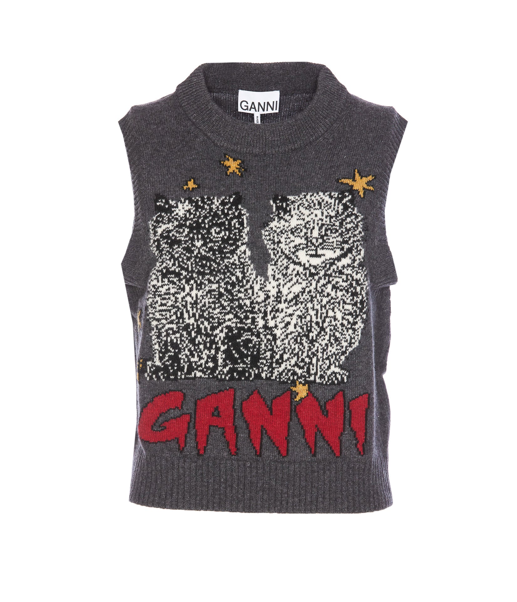 Ganni Jackets Grey Wool