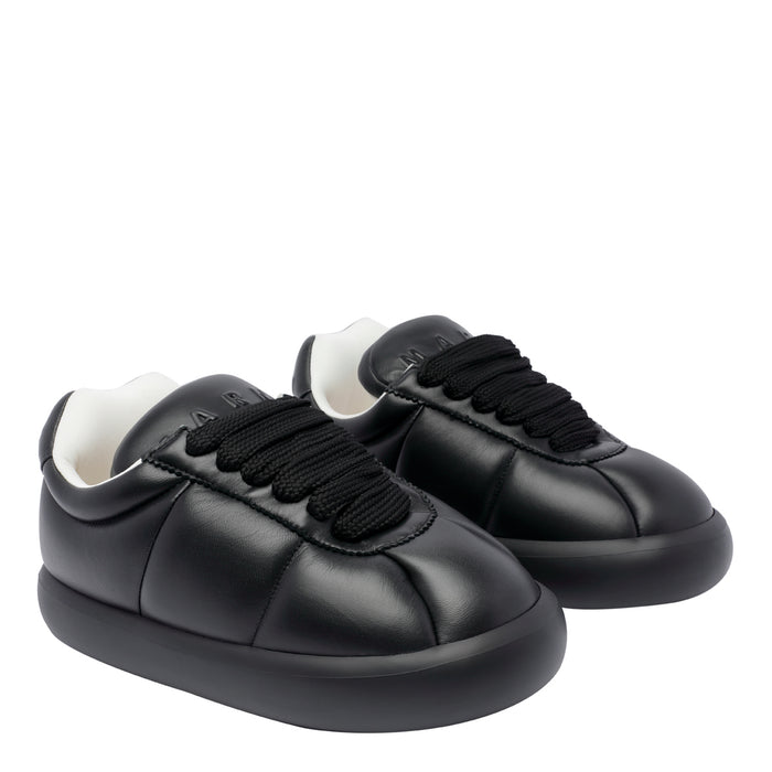 Marni Sneakers Black Calf Leather/ Rubber Sole