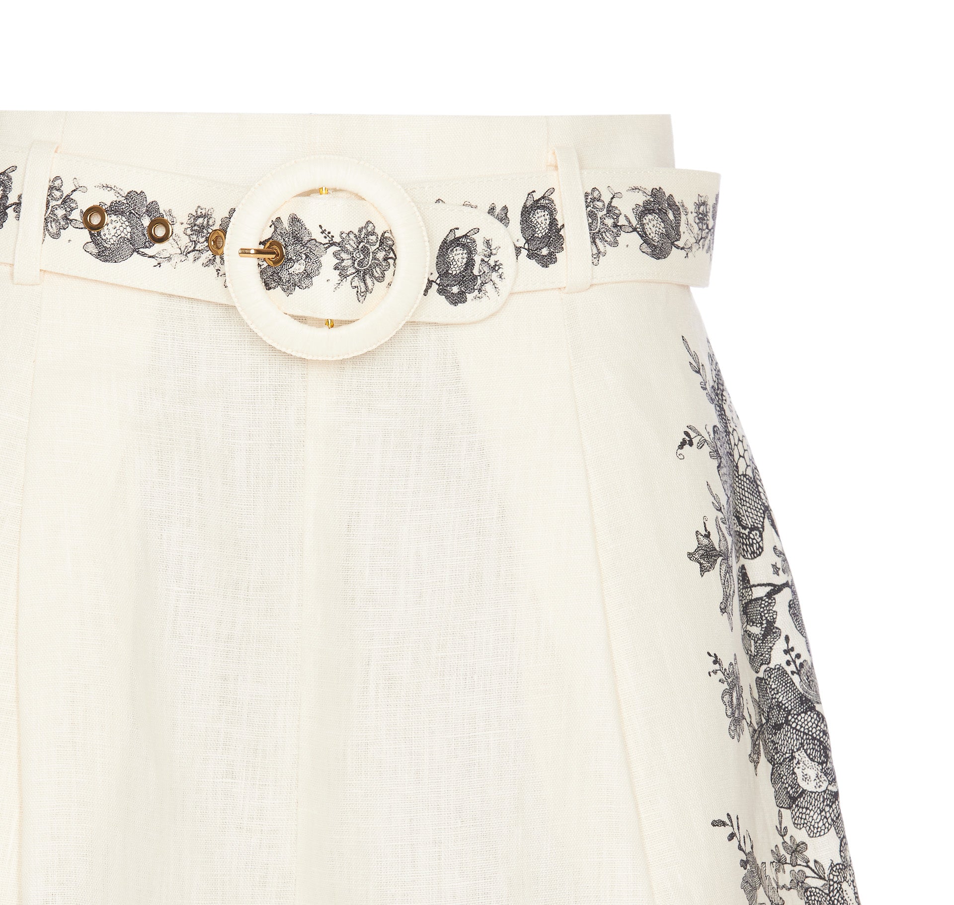Zimmermann Shorts White Linen