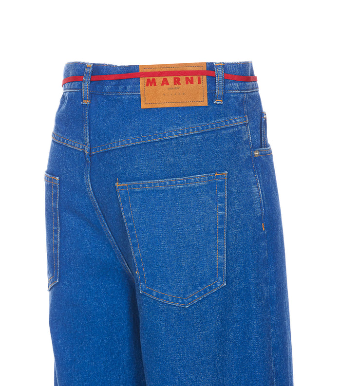 Marni Trousers Blue Cotton