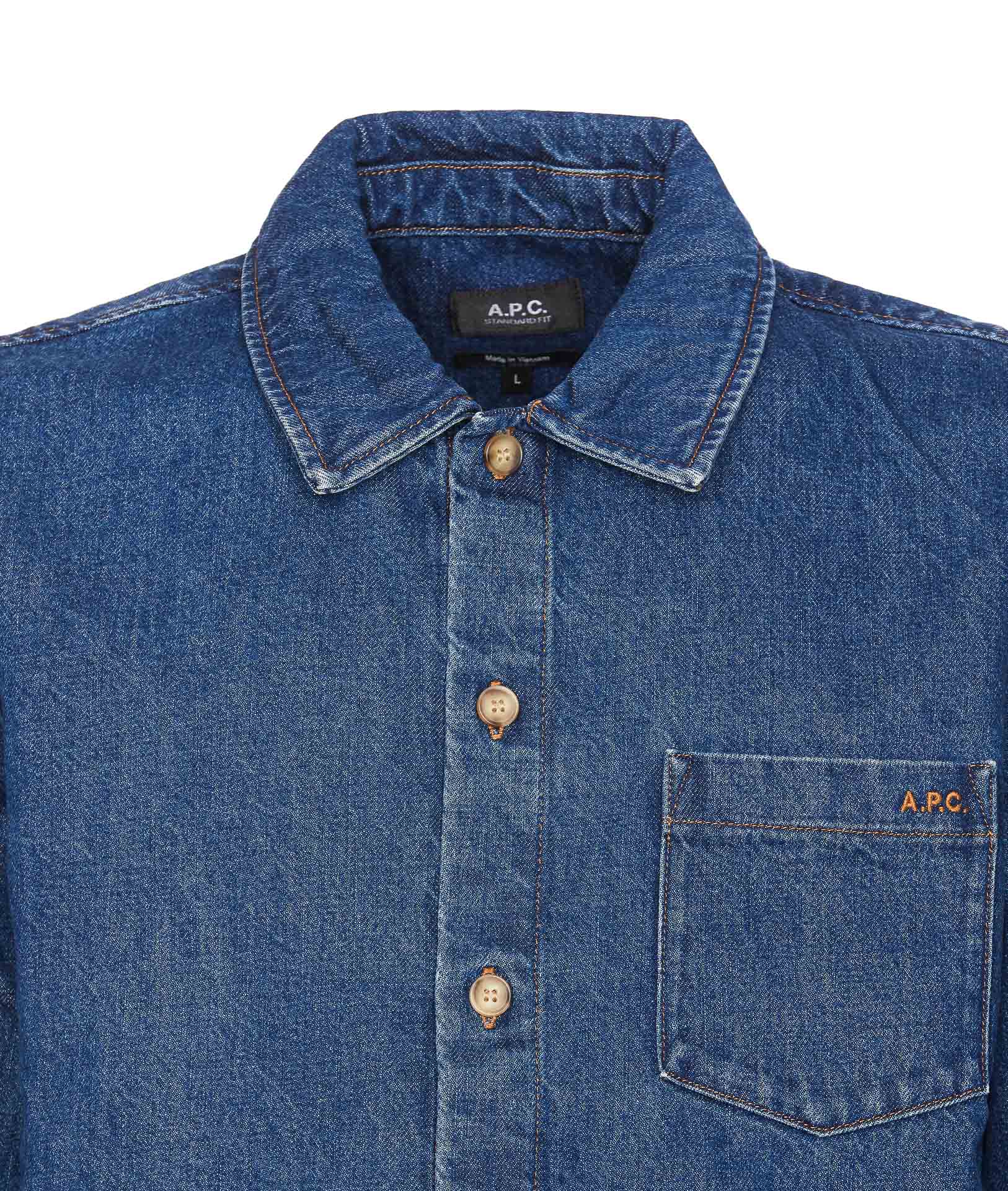 A.p.c. Shirts Blue Cotton