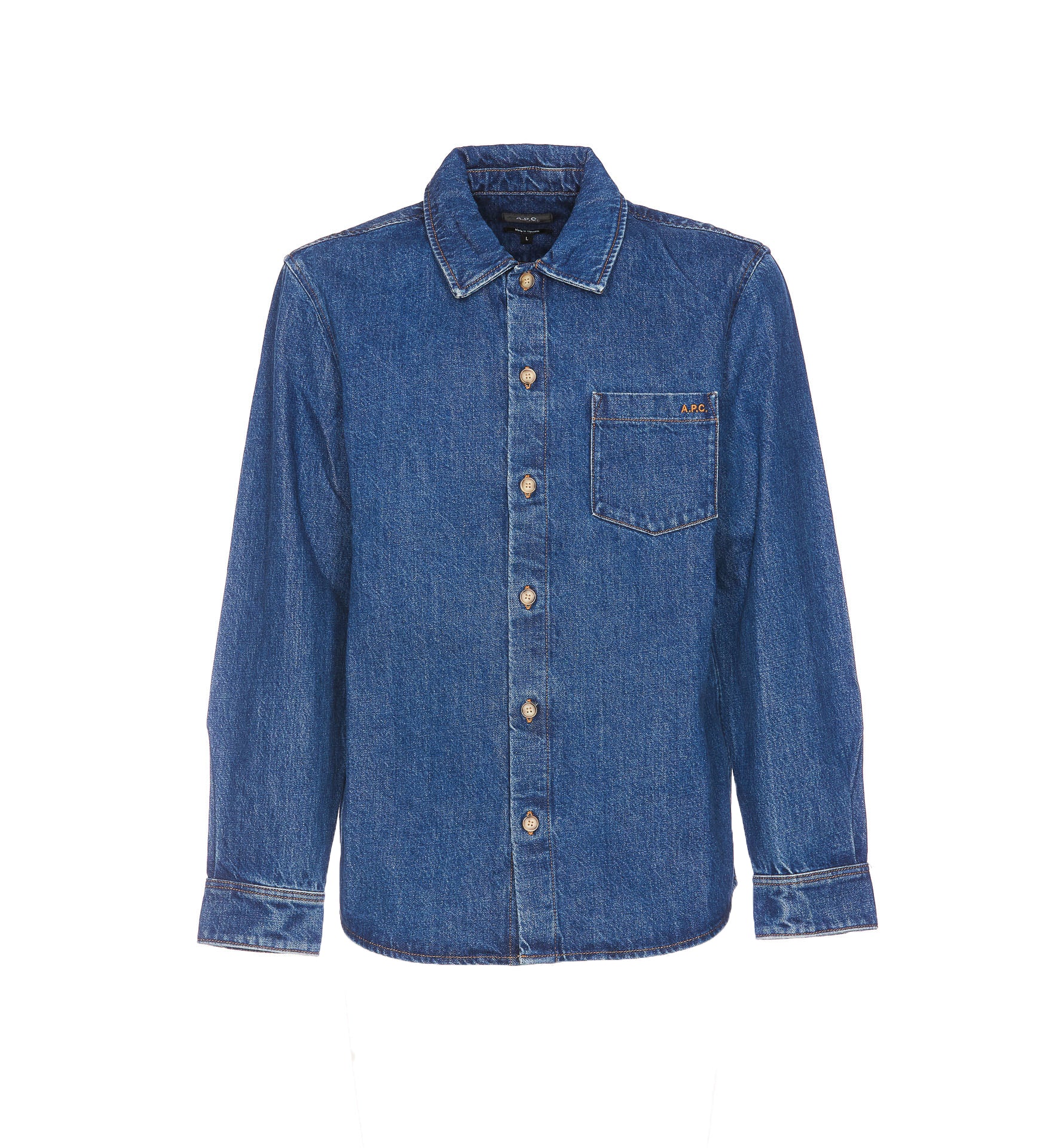 A.p.c. Shirts Blue Cotton