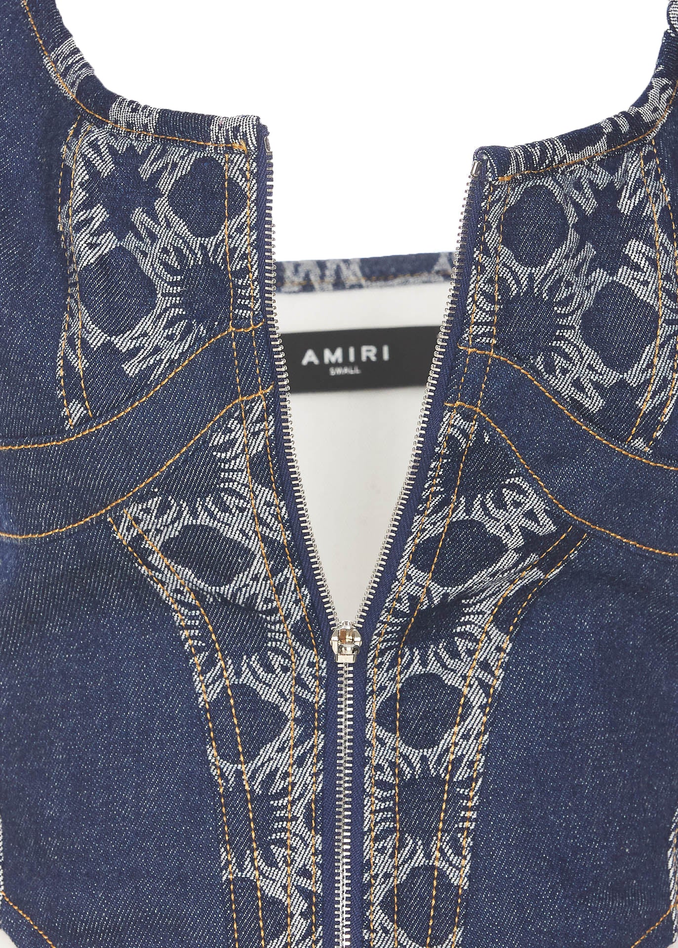 Amiri Top Blue Cotton