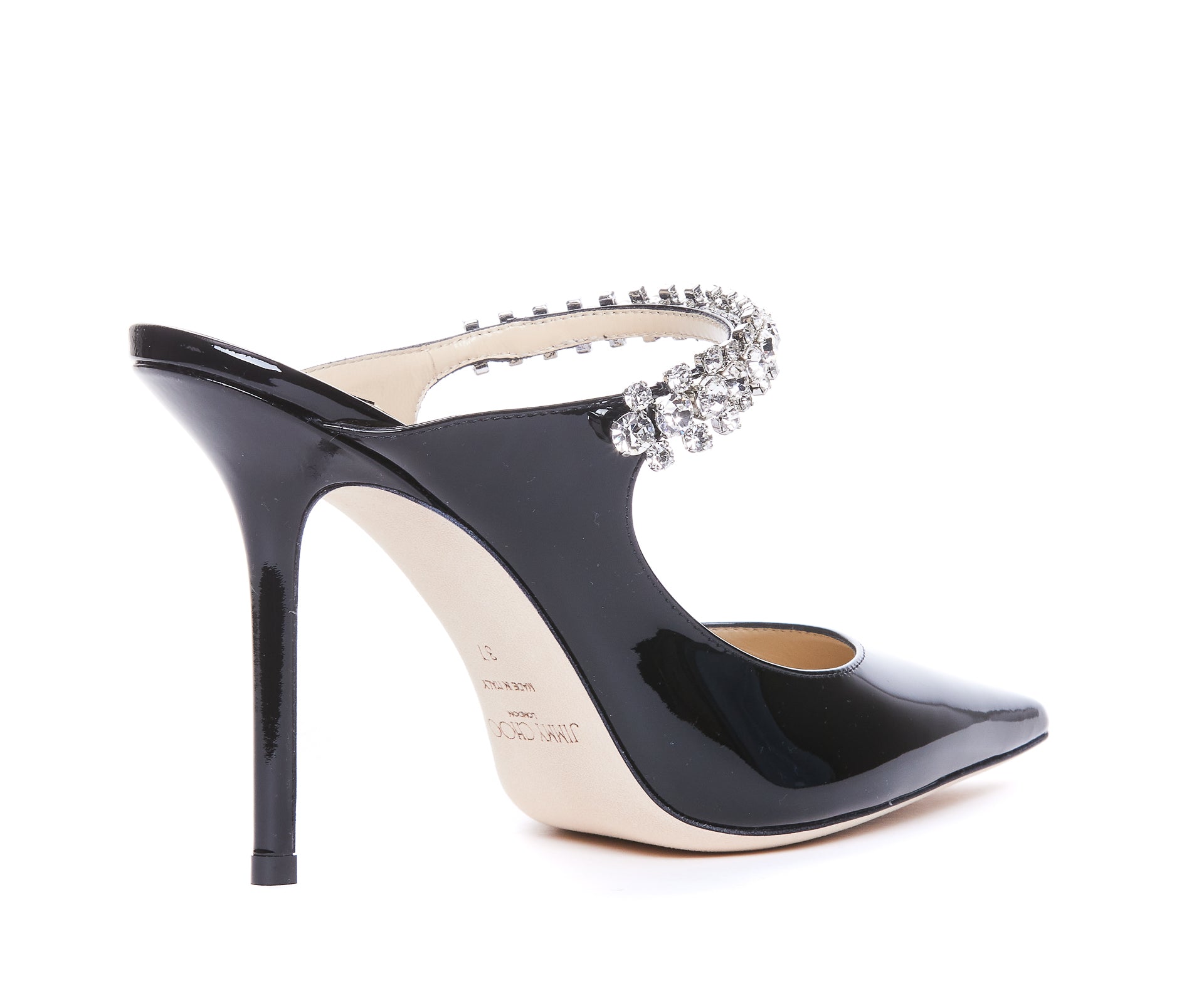 Jimmy Choo With Heel Black Patent Leather/leather Sole