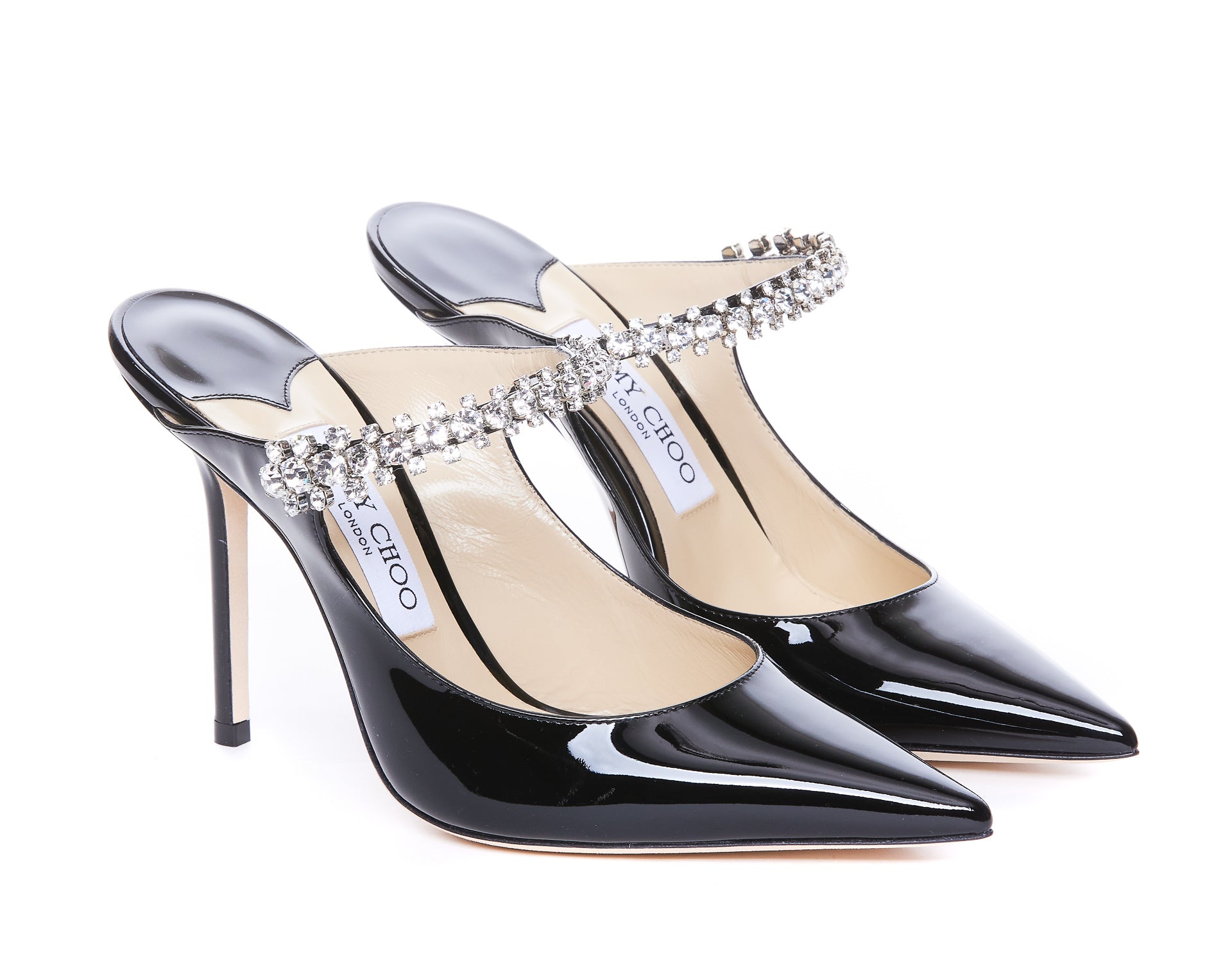 Jimmy Choo With Heel Black Patent Leather/leather Sole