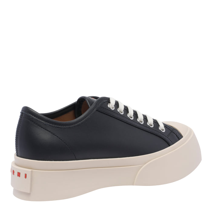 Marni Sneakers Black Calf Leather/rubber Sole