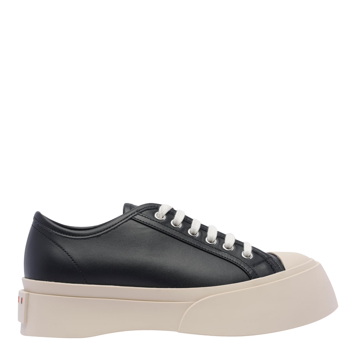 Marni Sneakers Black Calf Leather/rubber Sole