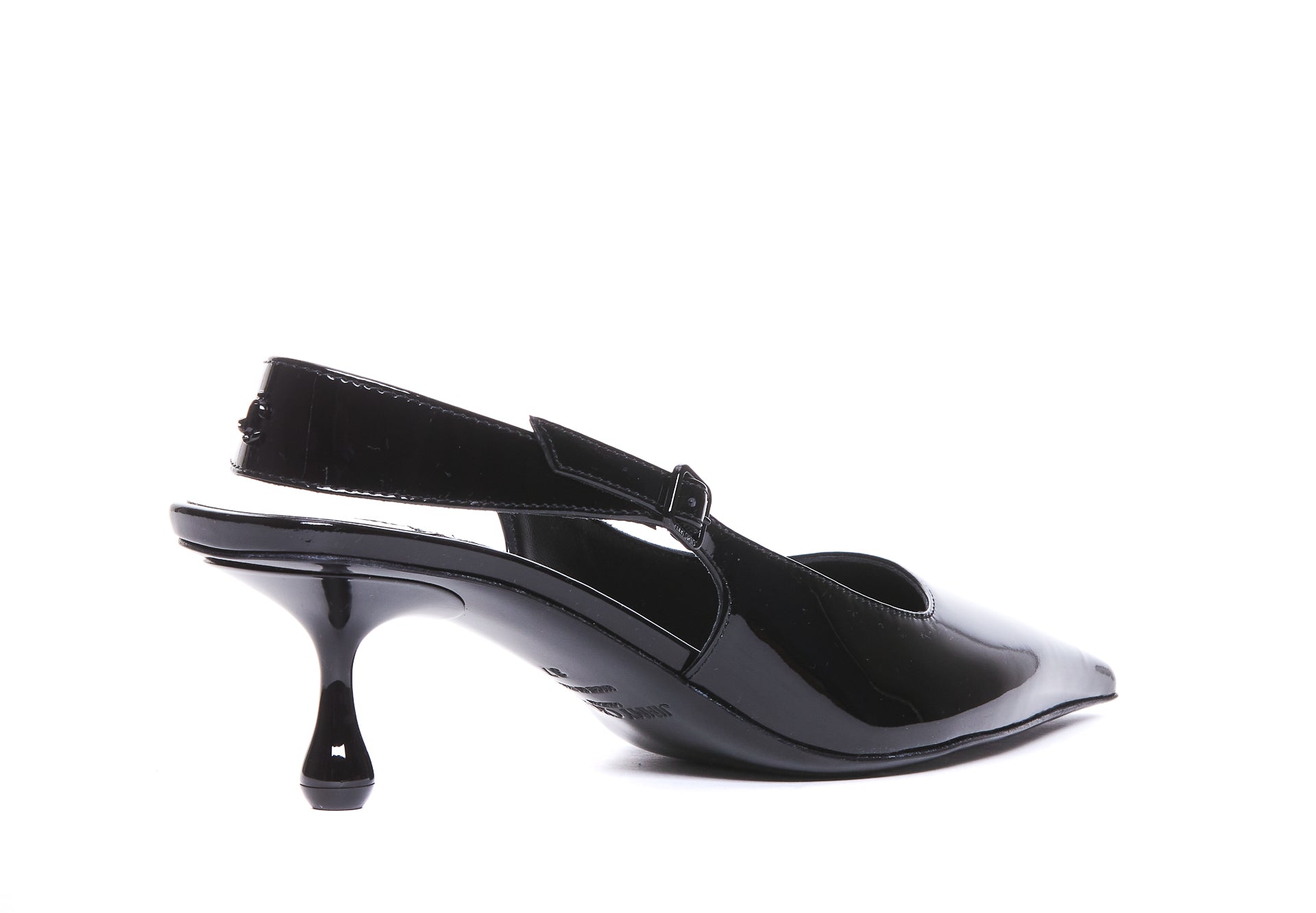 Jimmy Choo With Heel Black Patent Leather/ Leather Sole
