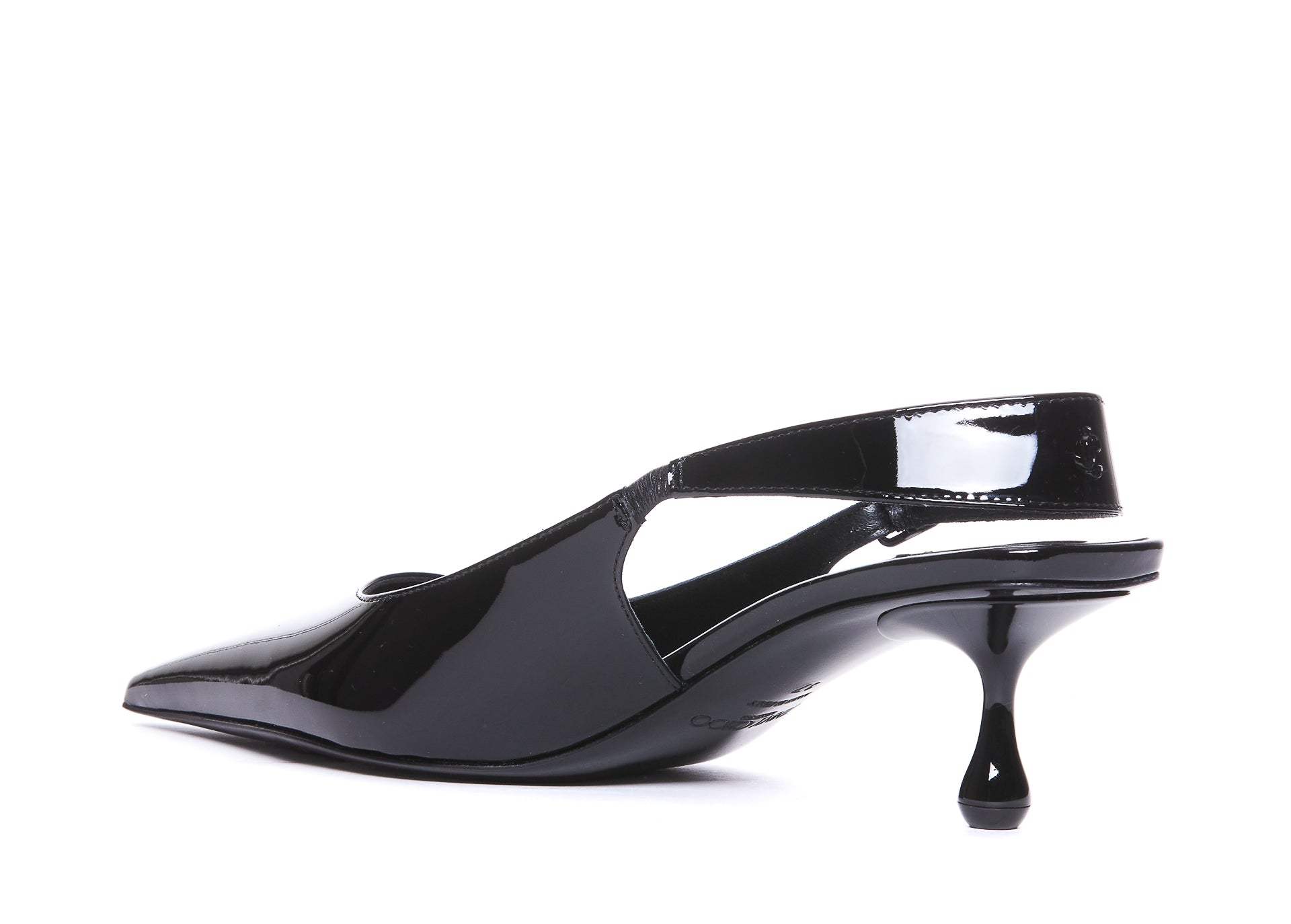 Jimmy Choo With Heel Black Patent Leather/ Leather Sole