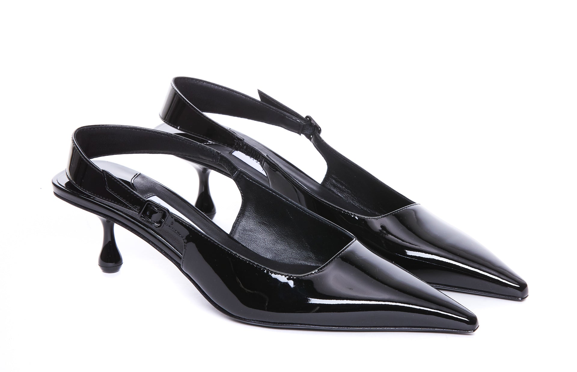 Jimmy Choo With Heel Black Patent Leather/ Leather Sole