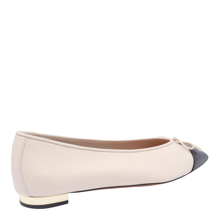 Aquazzura Flat Shoes White Calf Leather/leather Sole