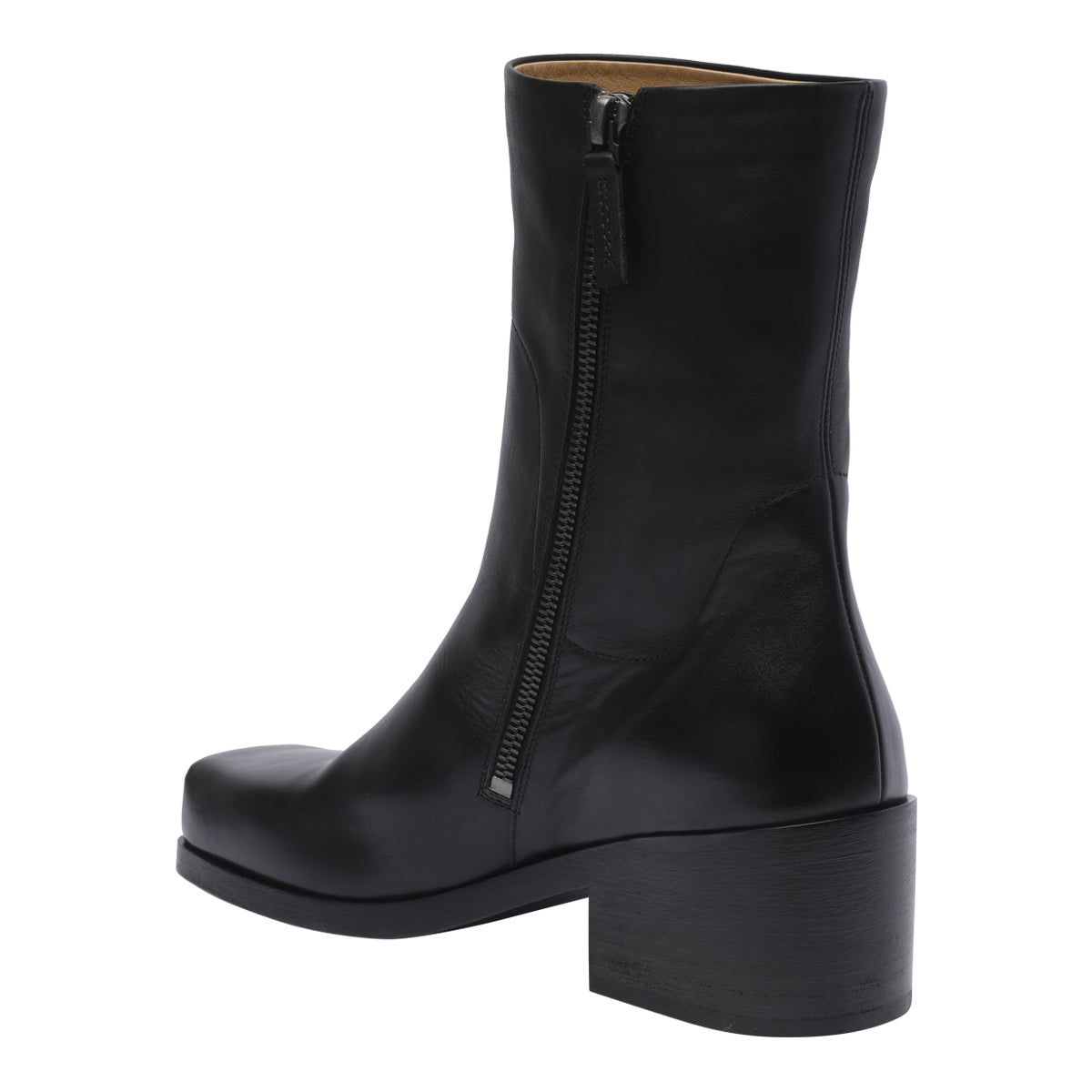 Marsell Boots Black Calf Leather/leather Sole