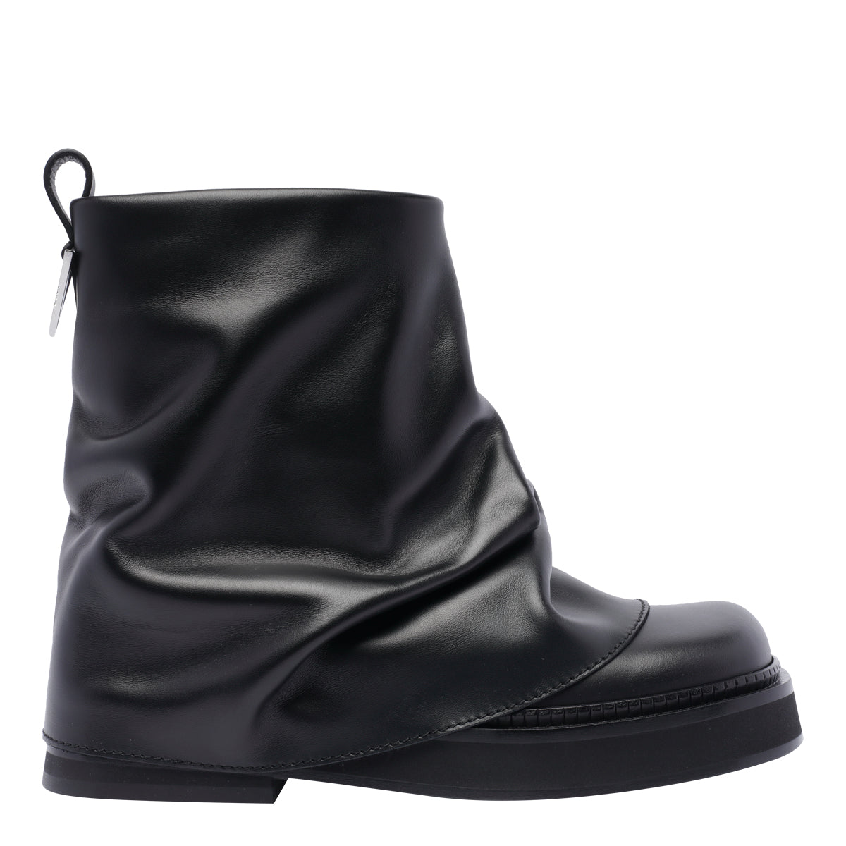 The Attico Boots Black Calf Leather/leather Sole