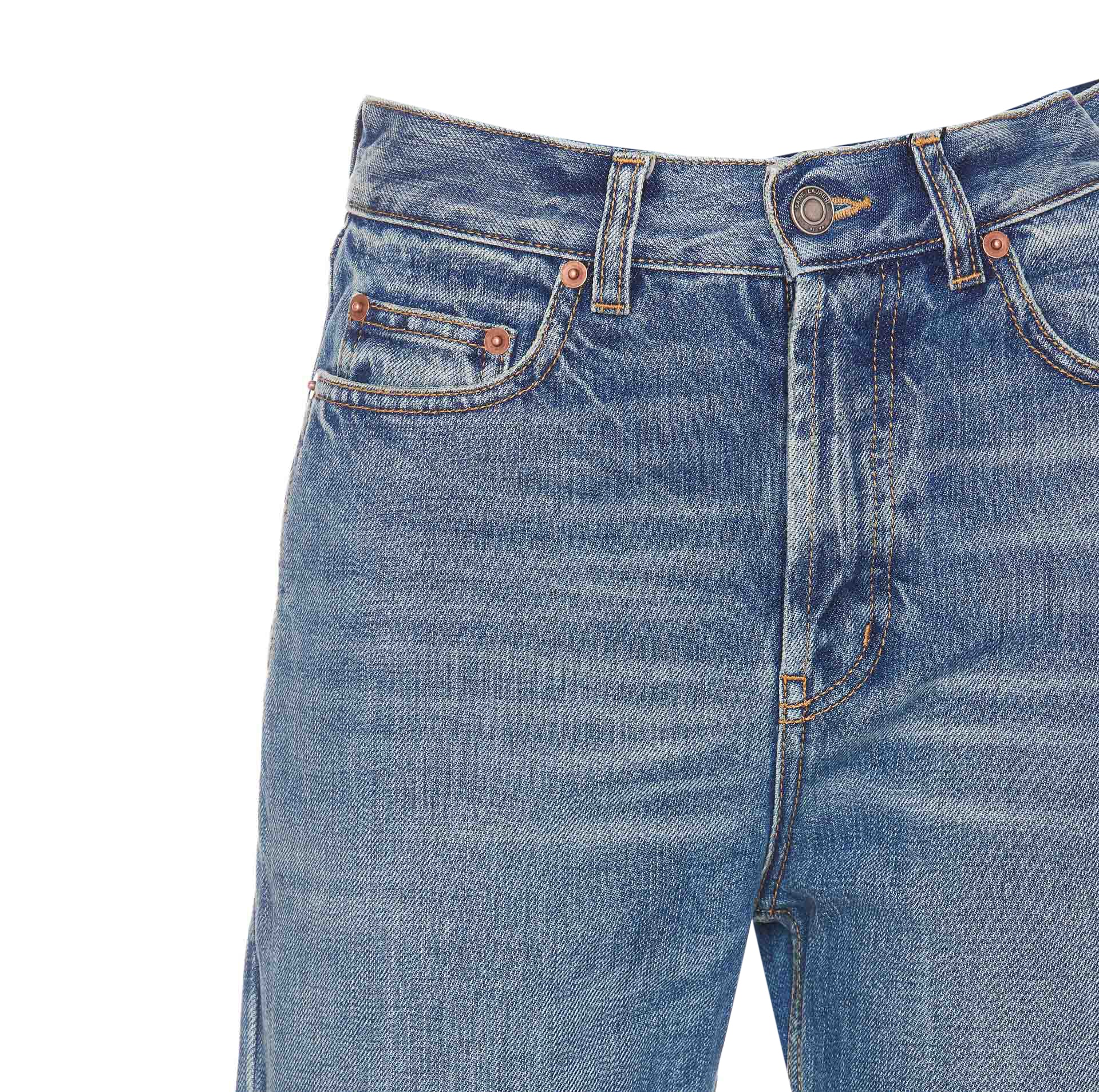 Saint Laurent Jeans Blue Cotton