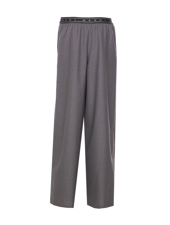 Marni Trousers Grey Virgin Wool