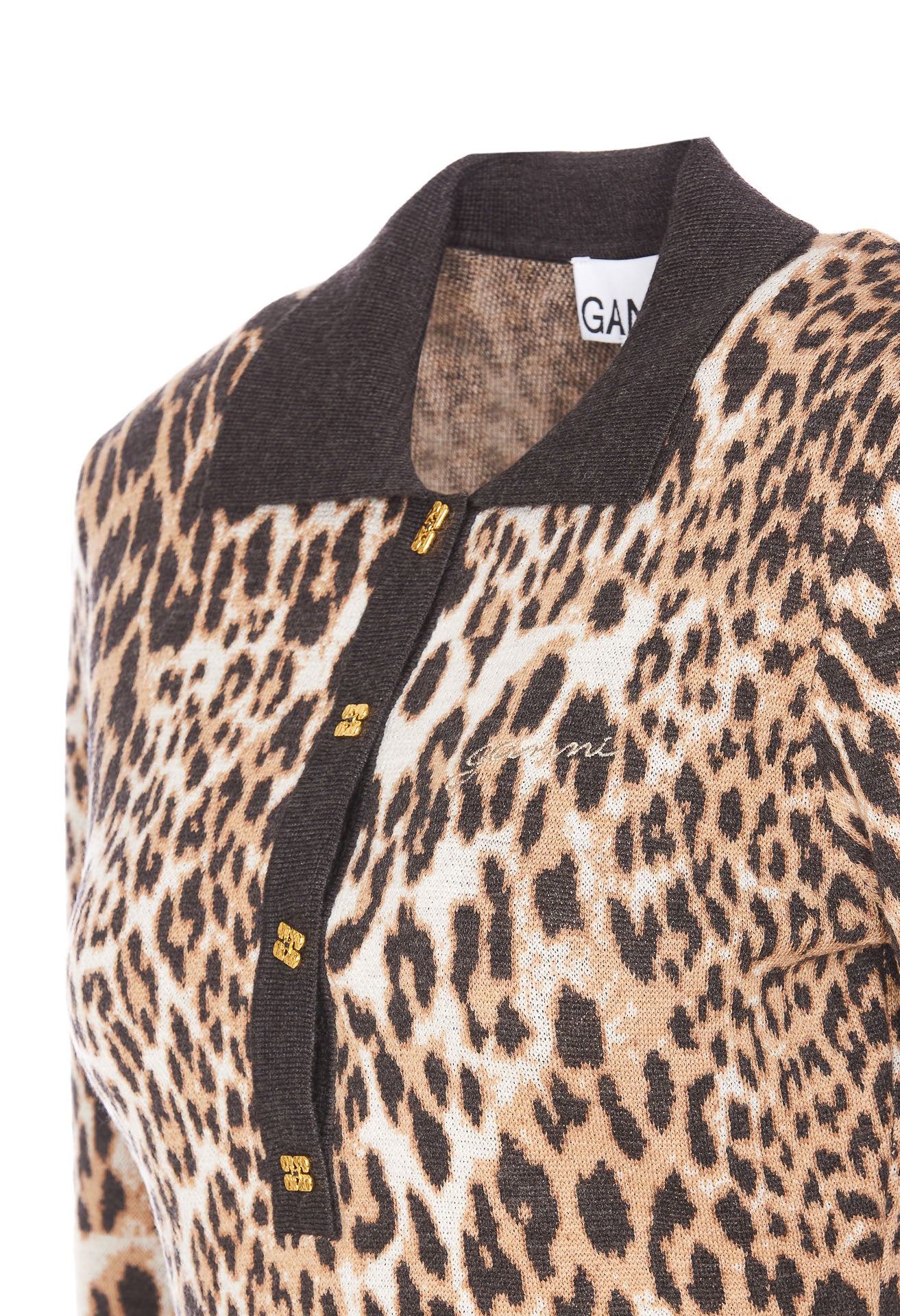 Ganni T-Shirts And Polos Multicolour Merino Wool