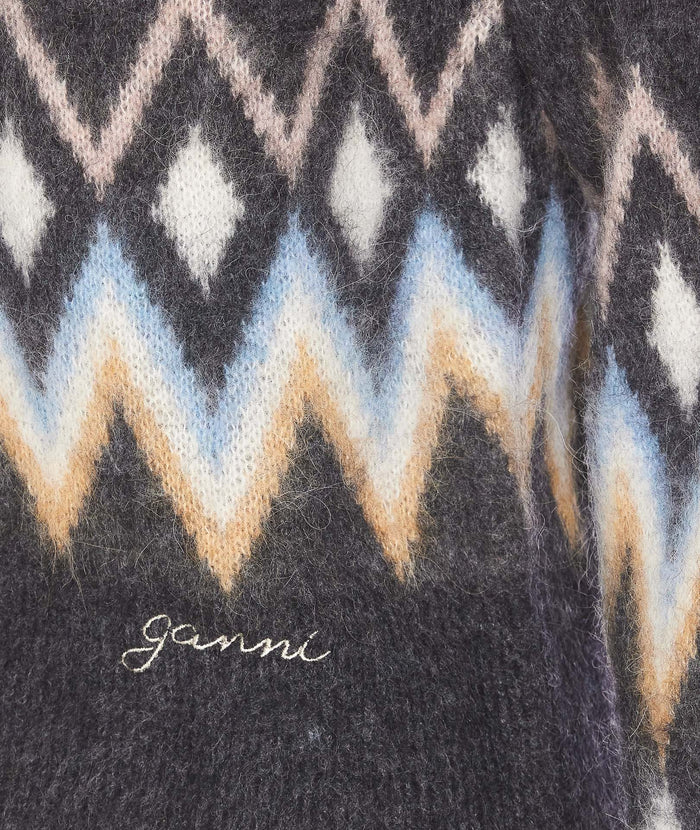 Ganni Sweaters Black Polyamide