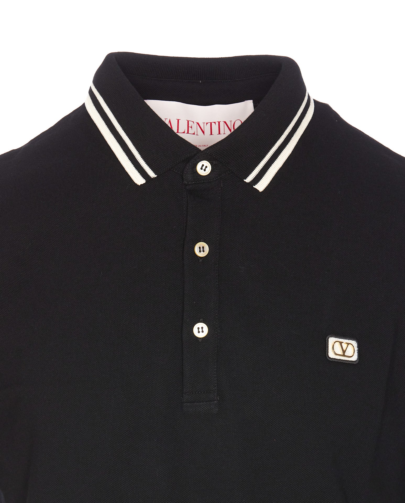 Valentino Garavani T-Shirts And Polos Black Cotton