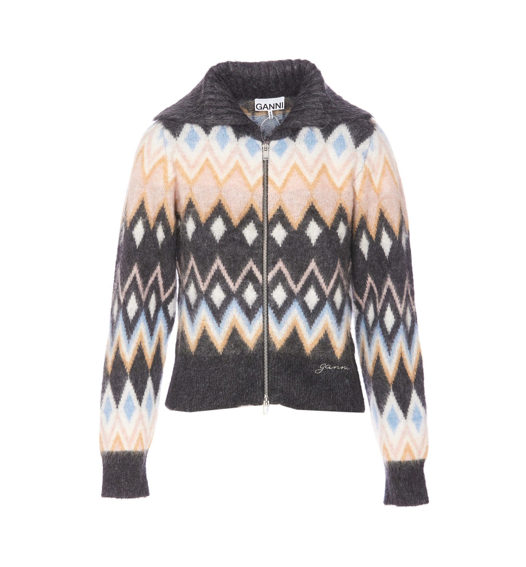 Ganni Sweaters Black Polyamide