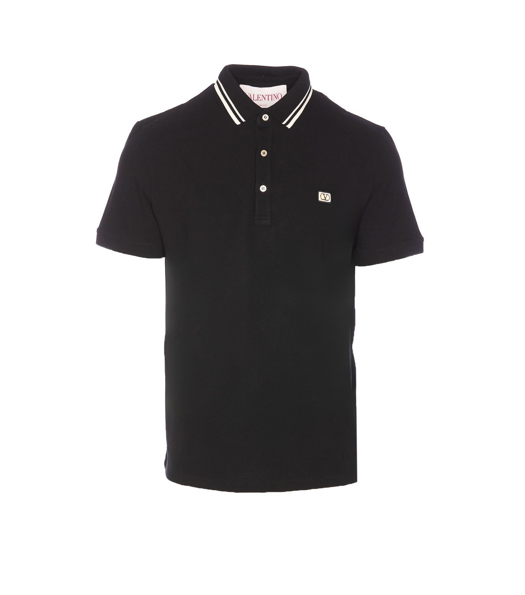 Valentino Garavani T-Shirts And Polos Black Cotton