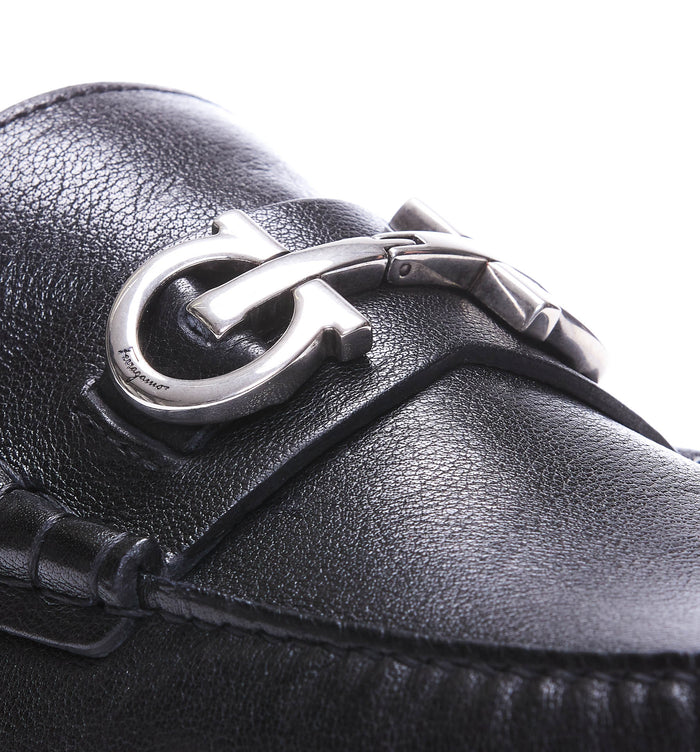 Ferragamo Flat Shoes Black Calf Leather/rubber Sole