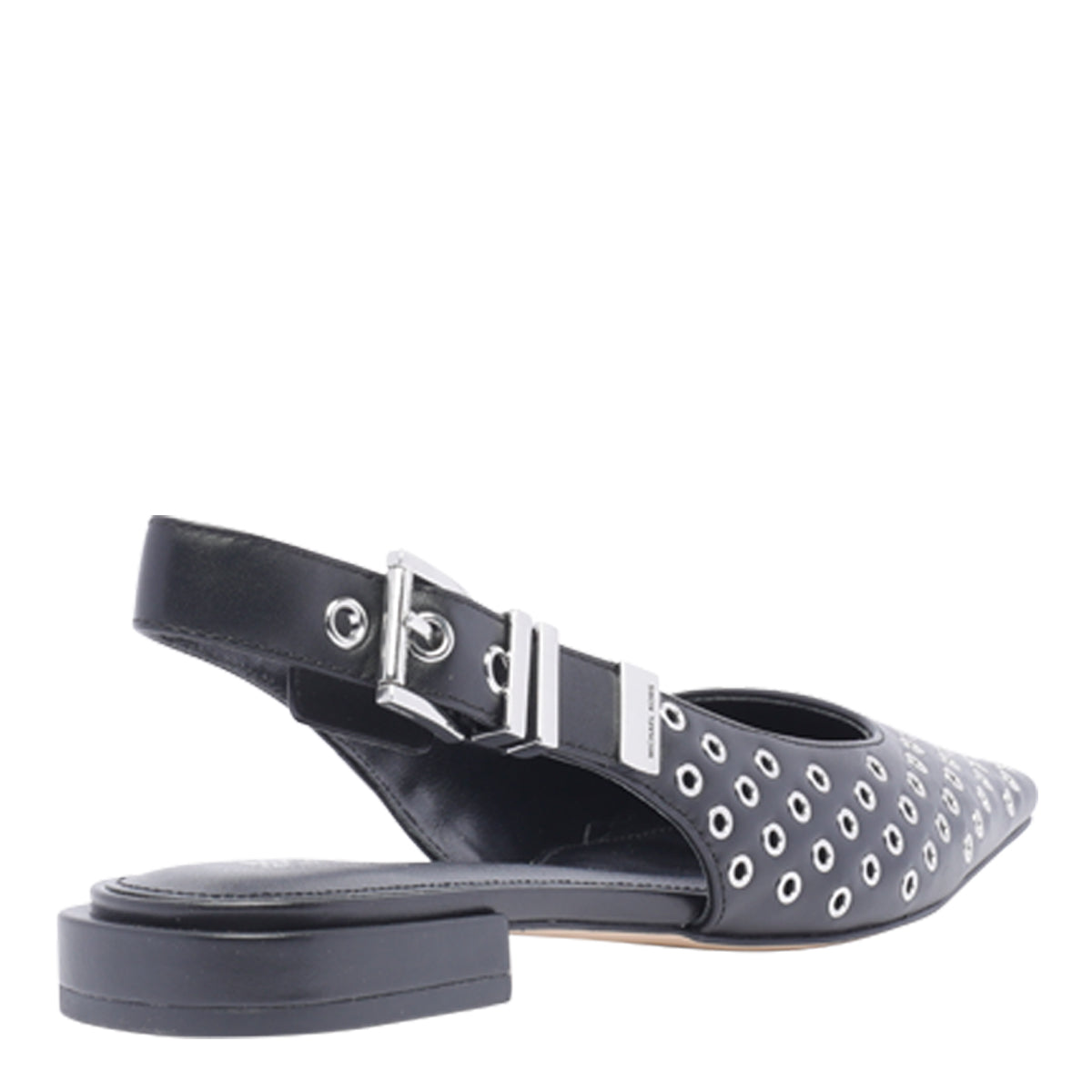 Michael Kors Flat Shoes Black Calf Leather/leather Sole