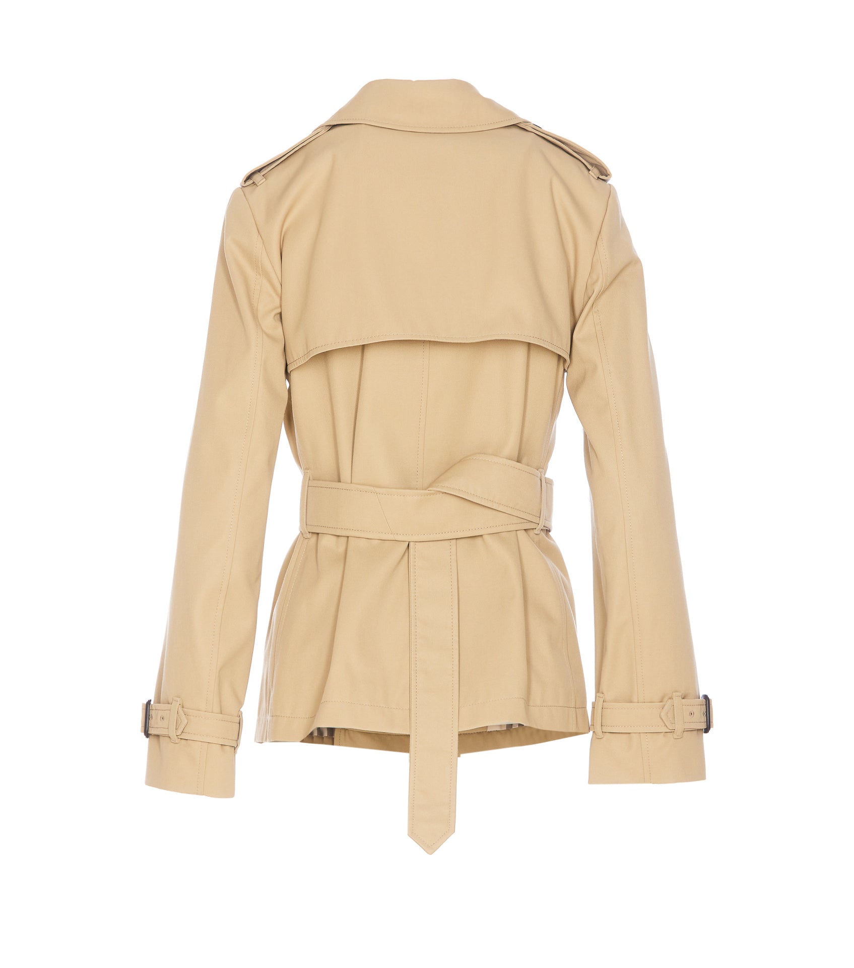 Burberry Coats Beige Polyester
