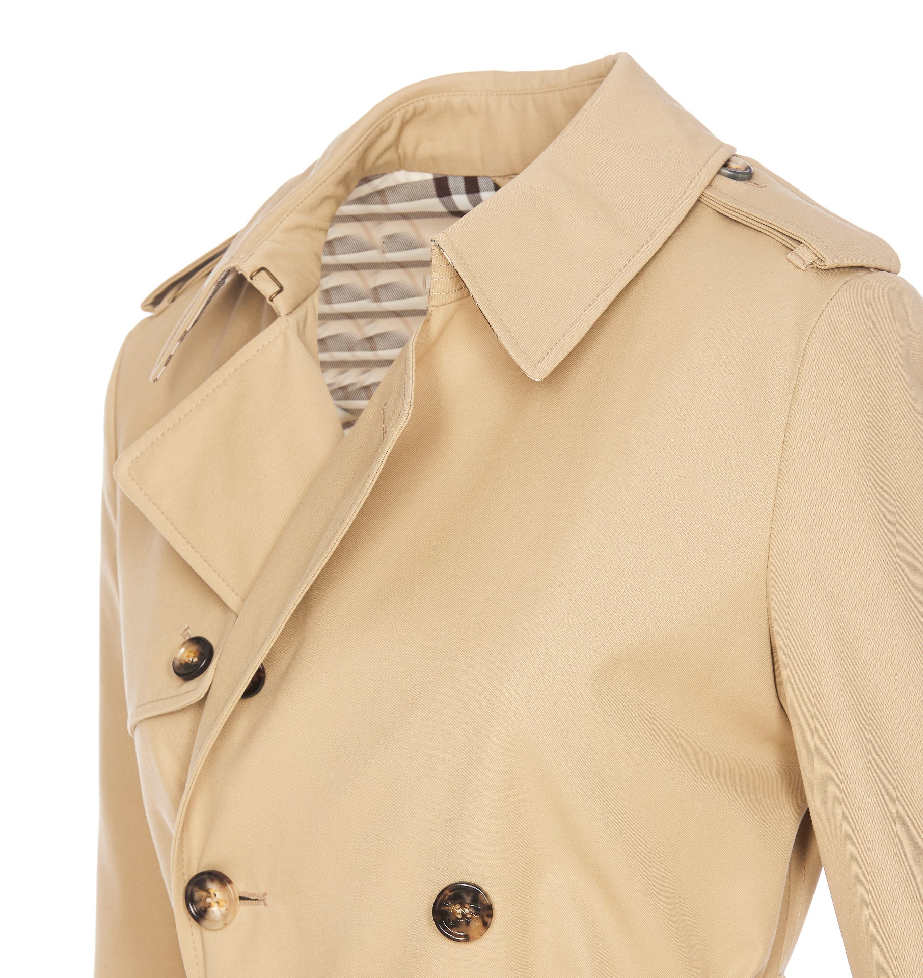 Burberry Coats Beige Polyester