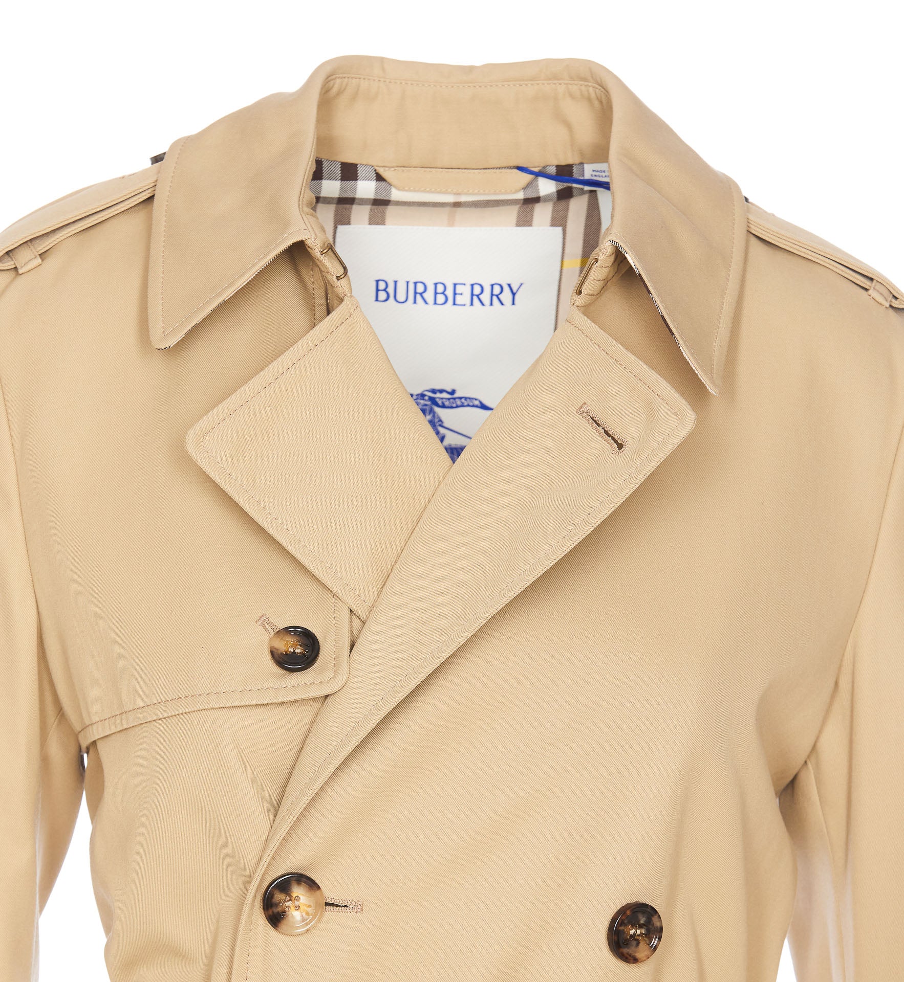 Burberry Coats Beige Polyester