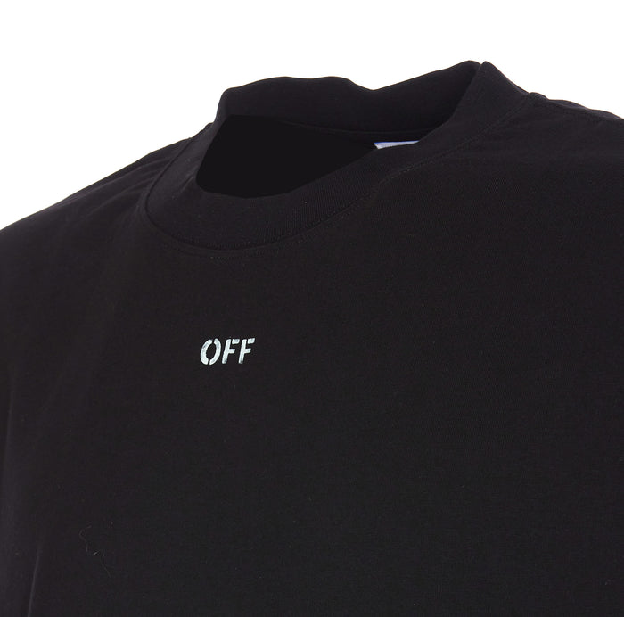 Off White T-Shirts And Polos Black Cotton