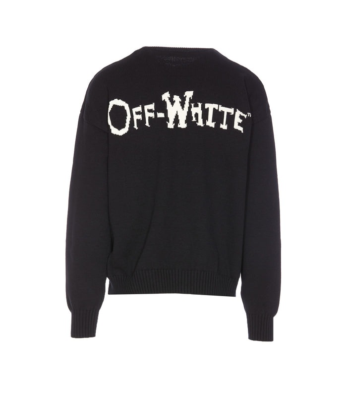 Off White Sweaters Black Cotton