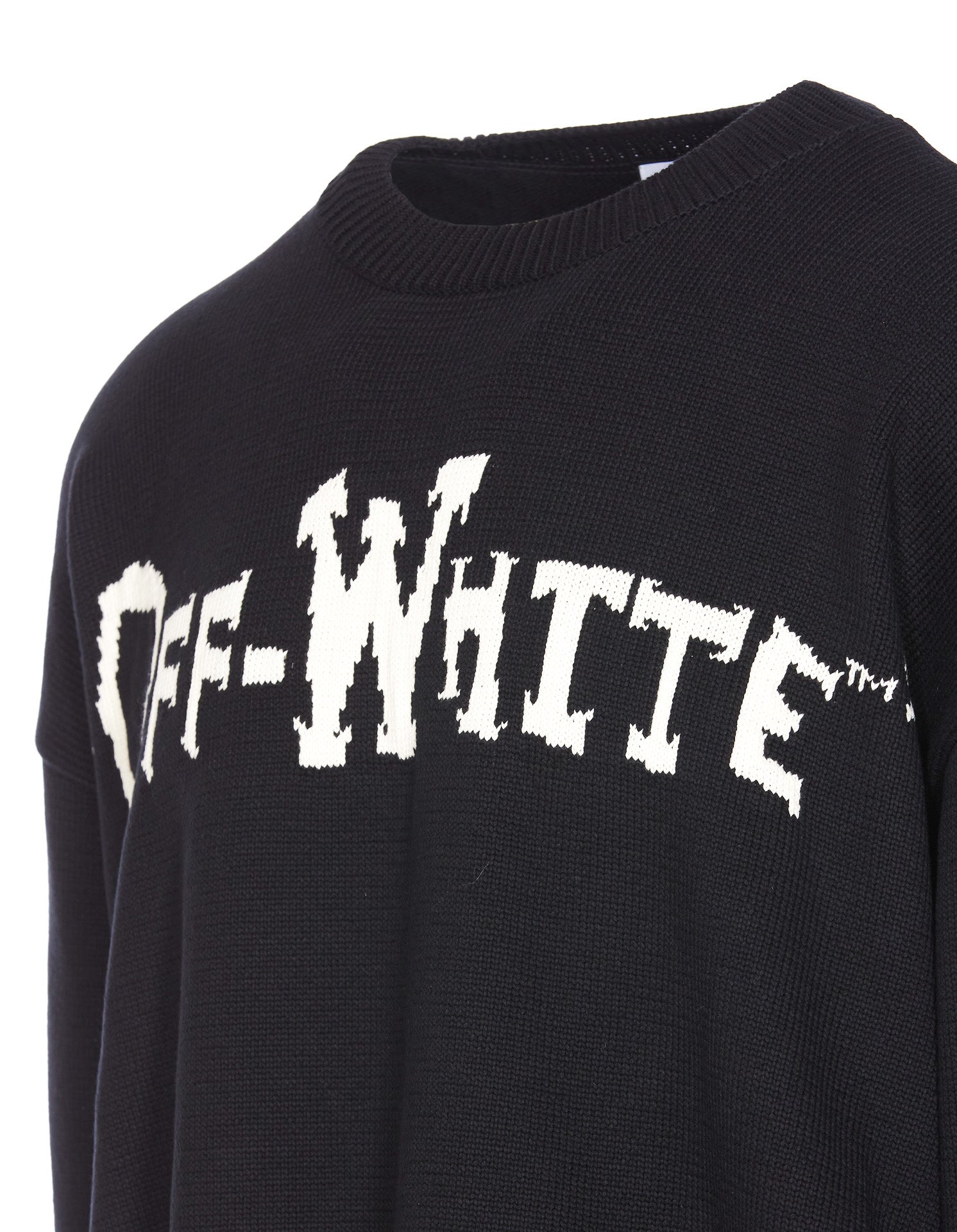 Off White Sweaters Black Cotton