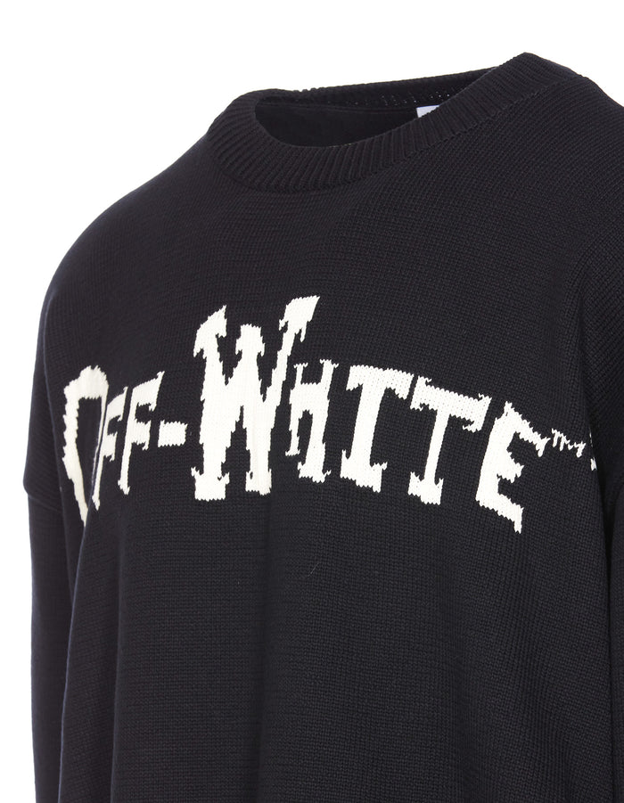 Off White Sweaters Black Cotton