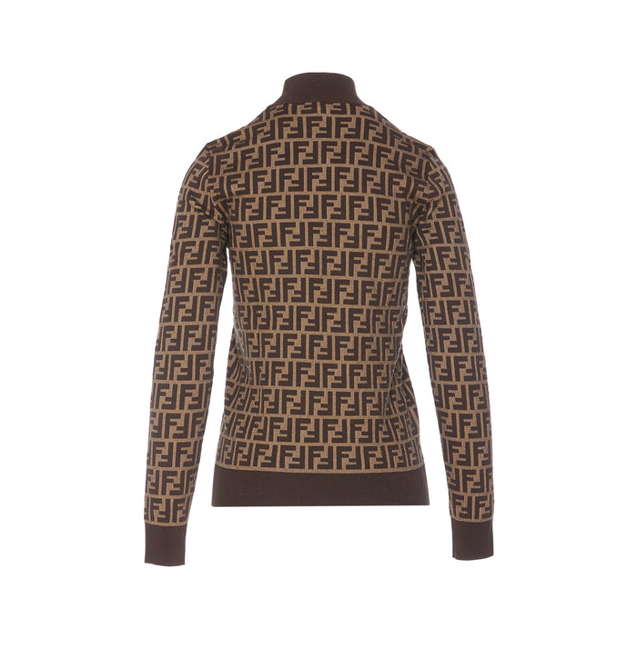 Fendi Sweaters Brown Cotton