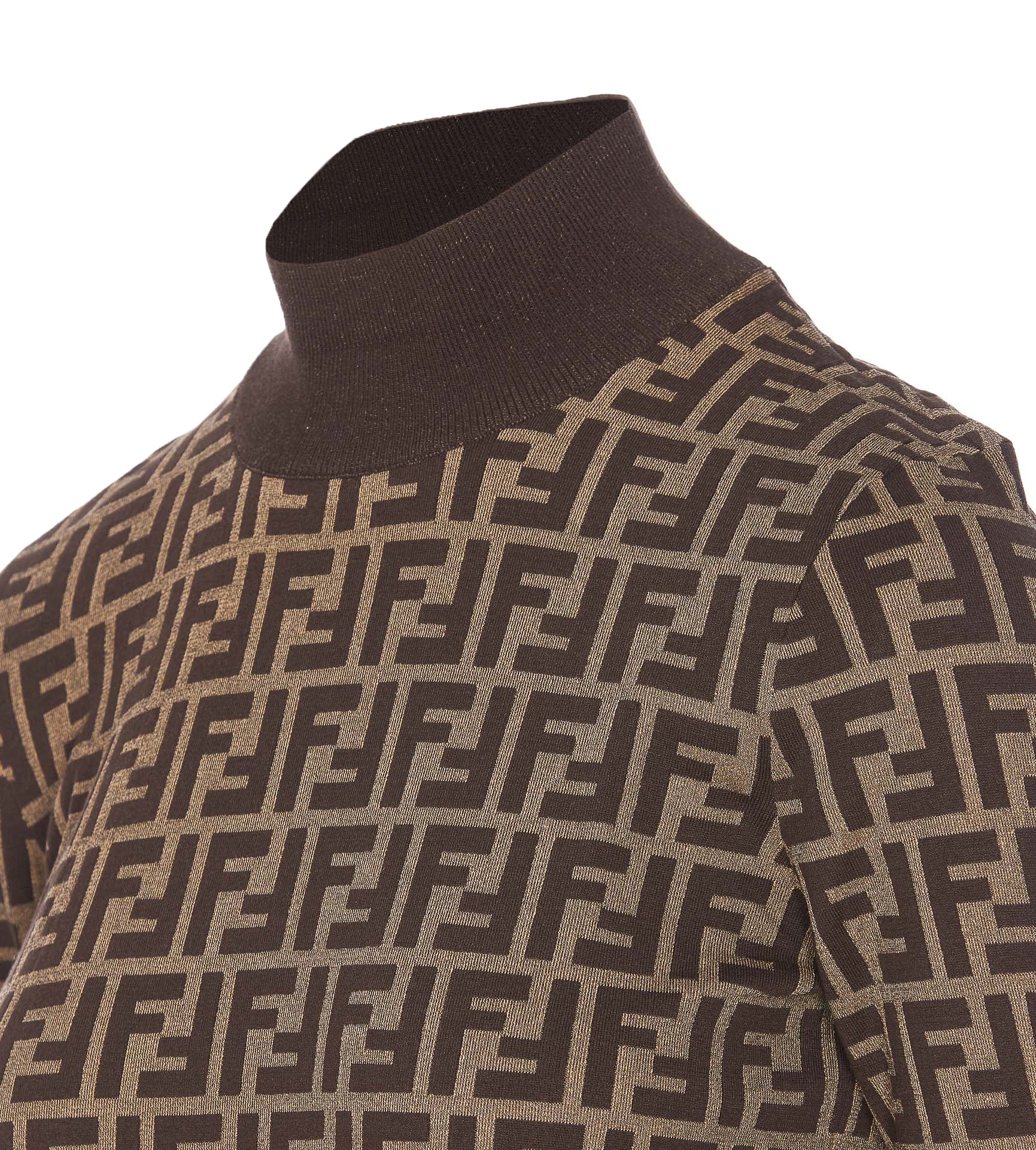 Fendi Sweaters Brown Cotton