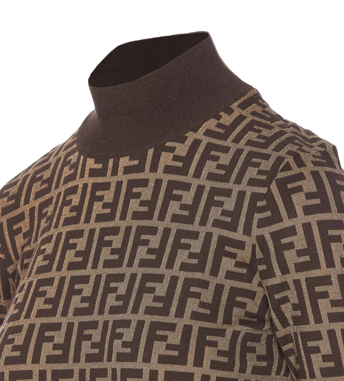 Fendi Sweaters Brown Cotton