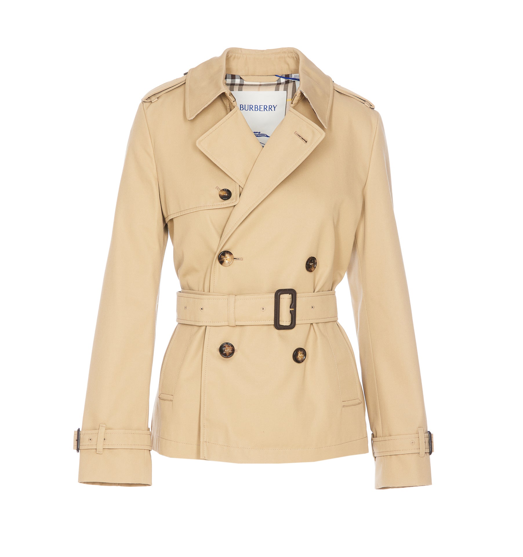 Burberry Coats Beige Polyester