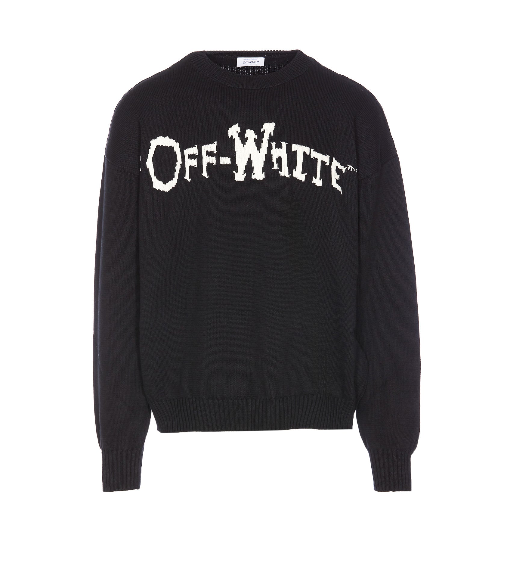 Off White Sweaters Black Cotton