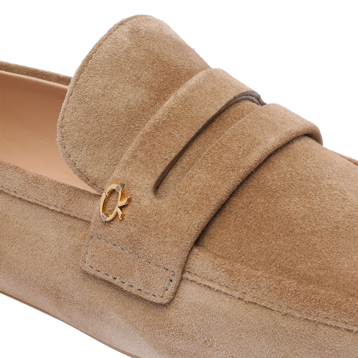 Gianvito Rossi Flat Shoes Beige Suede Leather/rubber Sole