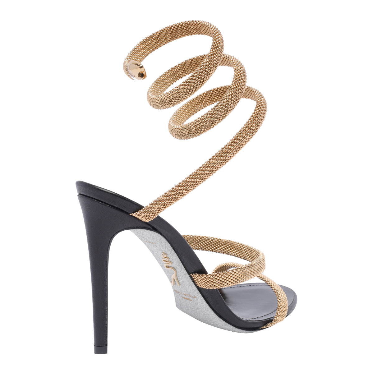 René Caovilla Sandals Black Brass/leather Sole