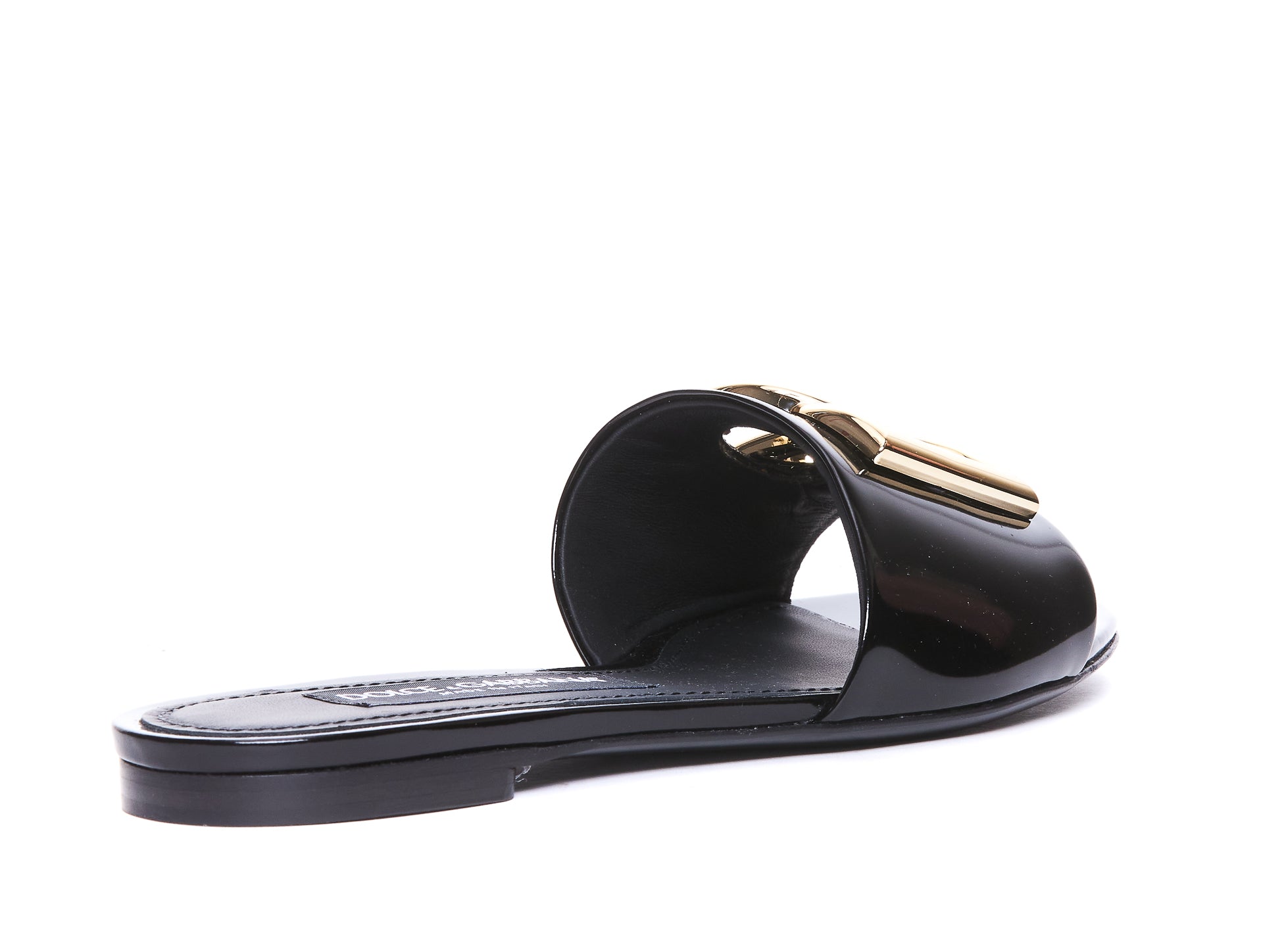 Dolce & Gabbana Sandals Black Calf Leather/leather Sole