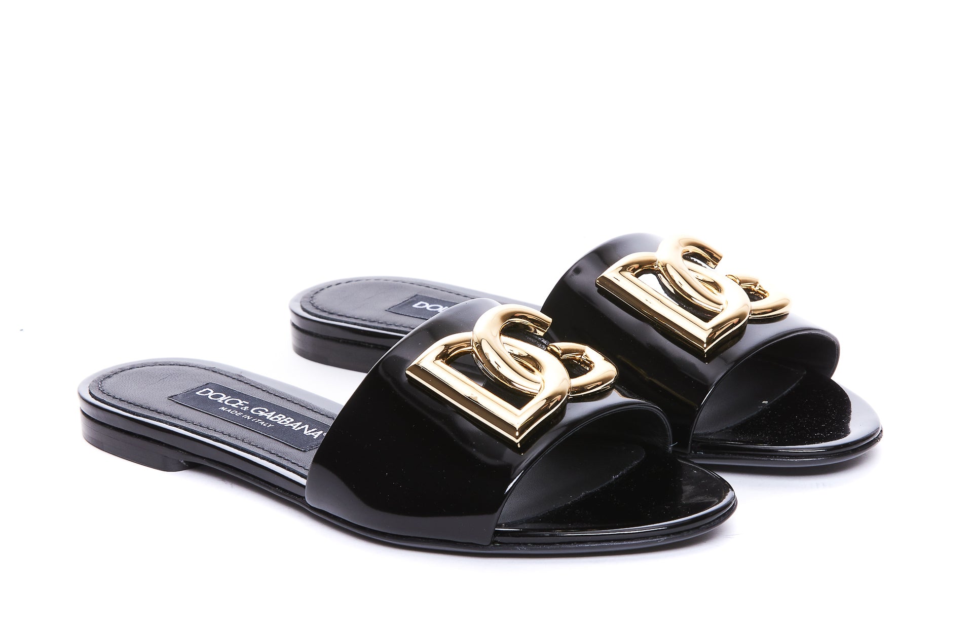 Dolce & Gabbana Sandals Black Calf Leather/leather Sole